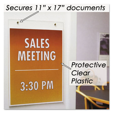 NuDell™ Clear Plastic Sign Holder, Wall Mount, 11 X 17 freeshipping - TVN Wholesale